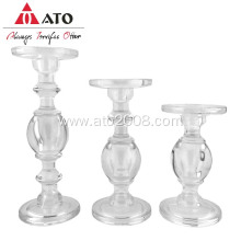 Clear Glass candle holder set Candle Holders